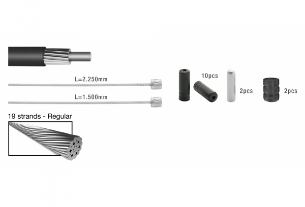 Elvedes Basic Cable Kit Cables De Transmisión Plata 2 Elvedes Basic Cable Kit Cables De Transmisión Plata - Imagen 2