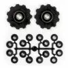 Elvedes Jockey Wheels X10 Kit With Spacers Black